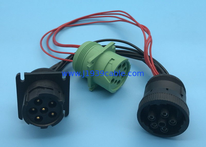 Profesyonel 9 Pin Deutsch Kablo Tip 2 J1939 Erkek Konnektor Icin Y Splitter Guc Kablosu