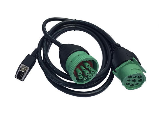 Yeşil Deutsch J1939 Y Kablo Dayanıklı PA66 Ve Cam Fiber Konektörü