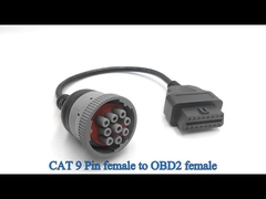 Caterpillar için Gri CAT 9 Pin to OBD 2 OBD2 16 Pin Kablo