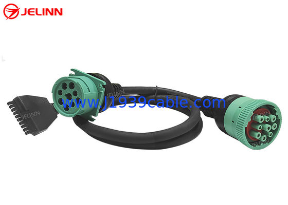 PT30 ELD 9 Pin J1939 Kuzey Amerika'daki PT 30 Elektronik Kayıt Cihazı Ağır Güçlü Kamyonlar için Splitter Y Kablo