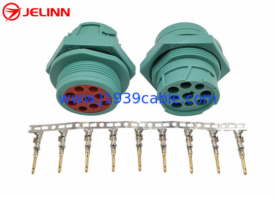 Yeşil Dişli Tip 2 Deutsch 9 Pin J1939 9 Pinli Erkek Fiş Konnektör