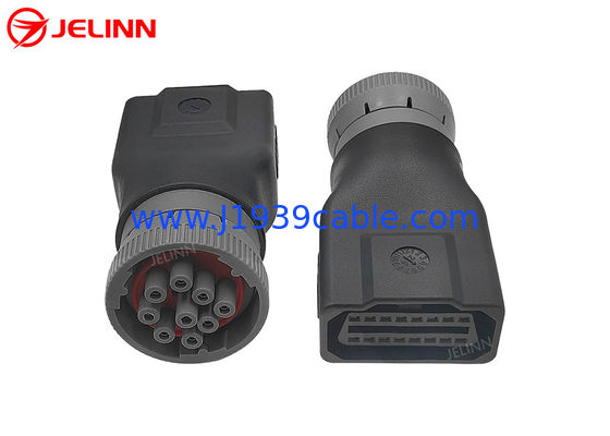 CAT Gri J1939 9 Pin to OBD 2 OBD2 16 Pin Adaptörü Caterpillar Kazı makinesi için