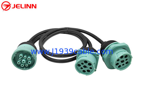 Deutsch 9 Pin J1939 Bağlantı Erkek Kadın Bölünmüş Y Kablo