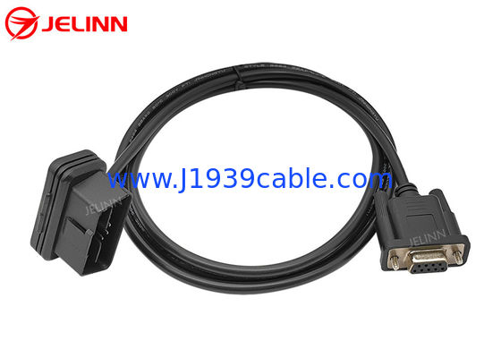 J1962 Sağ açılı OBD 2 OBD2 16 Pin ile RS232 DB9 Bağlantı Kablosu