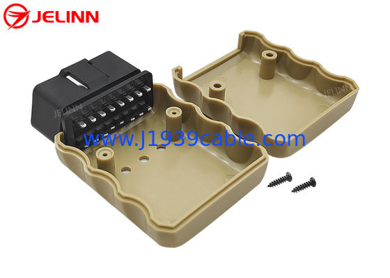 Özelleştirilmiş OBD 2 Kabukları Kabuk OBD2 Evi ve Düz Pinli Erkek Fiş